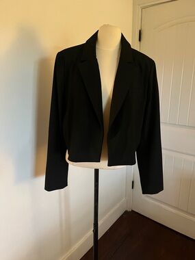 Rachel Zoe Black Cropped Blazer Jacket